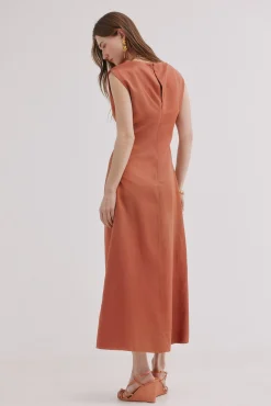 Alessia. Vestido midi satinado
