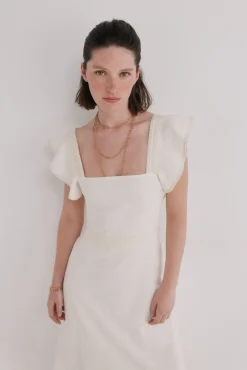 Amaya. Vestido midi algodón