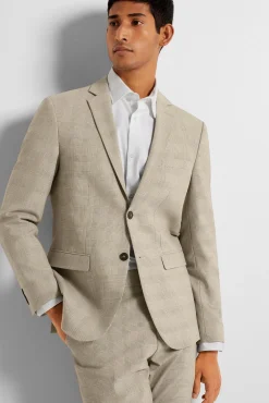 Americana de cuadros Slim Fit confeccionada con materiales reciclados