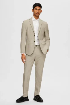 Americana de cuadros Slim Fit confeccionada con materiales reciclados