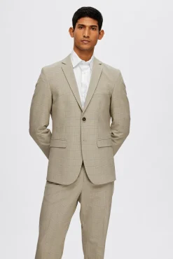 Americana de cuadros Slim Fit confeccionada con materiales reciclados