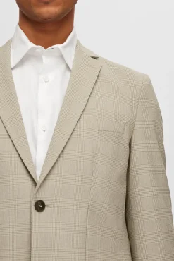 Americana de cuadros Slim Fit confeccionada con materiales reciclados