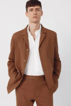 Americana traje mezcla lino coordinada