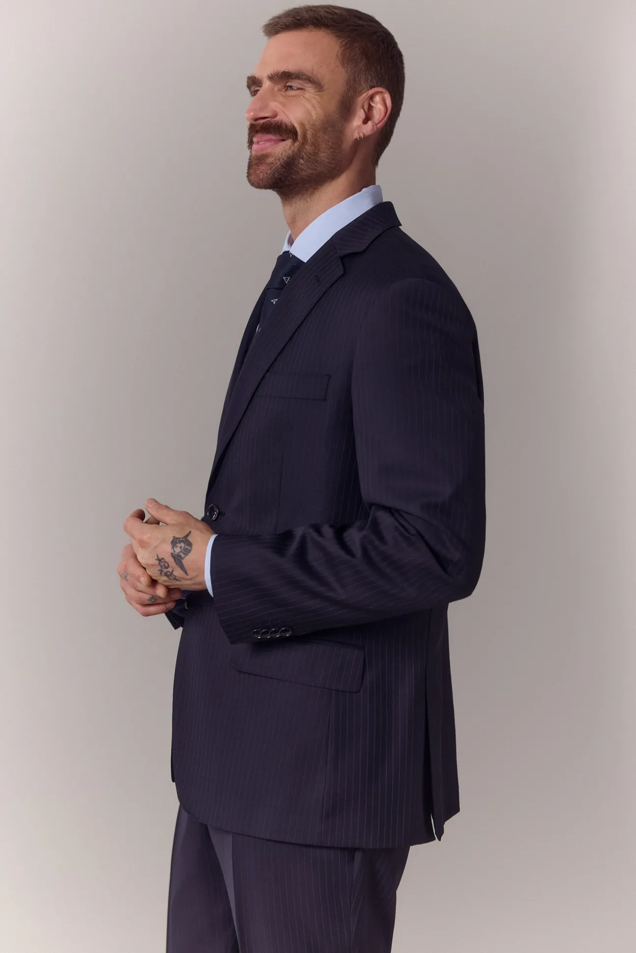 Americana traje raya diplomática