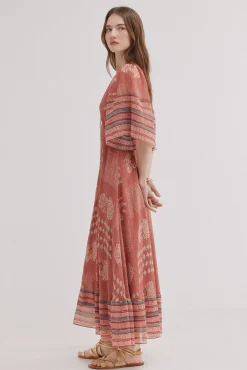 Ana. Vestido midi fluído