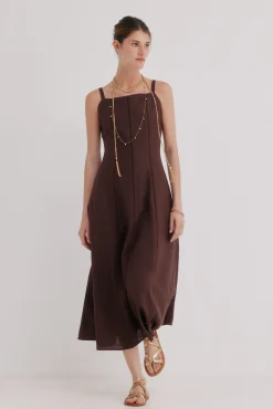Antonela. Vestido midi lino