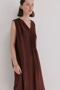 Aura. Vestido midi fluído
