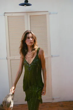 Aurore.Vestido abalorios