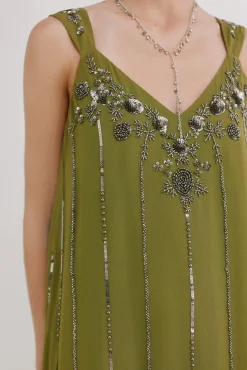 Aurore.Vestido abalorios