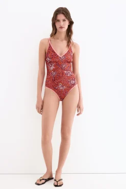 Bañador estampado con contrastes