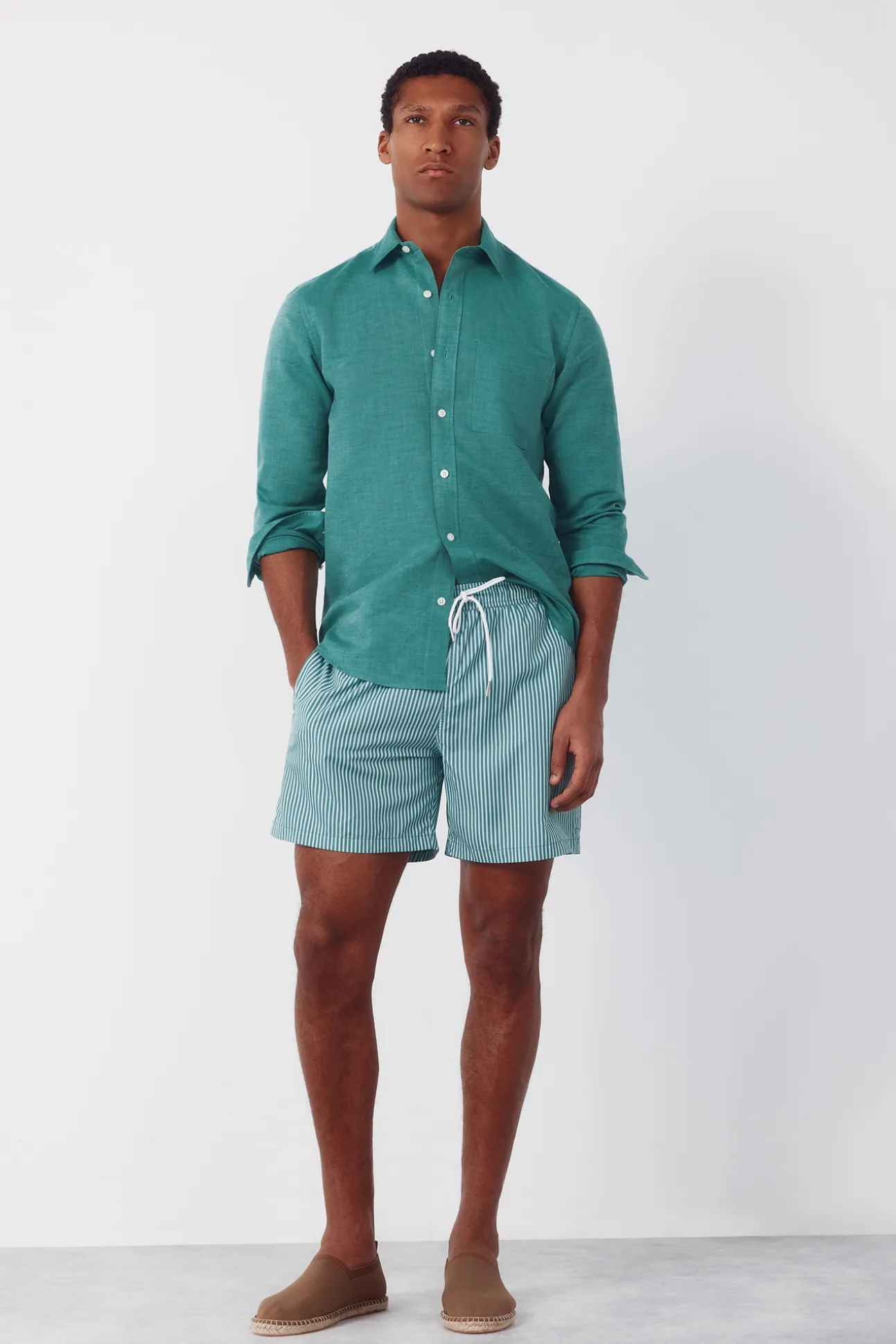 Bañador estampado rayas finas