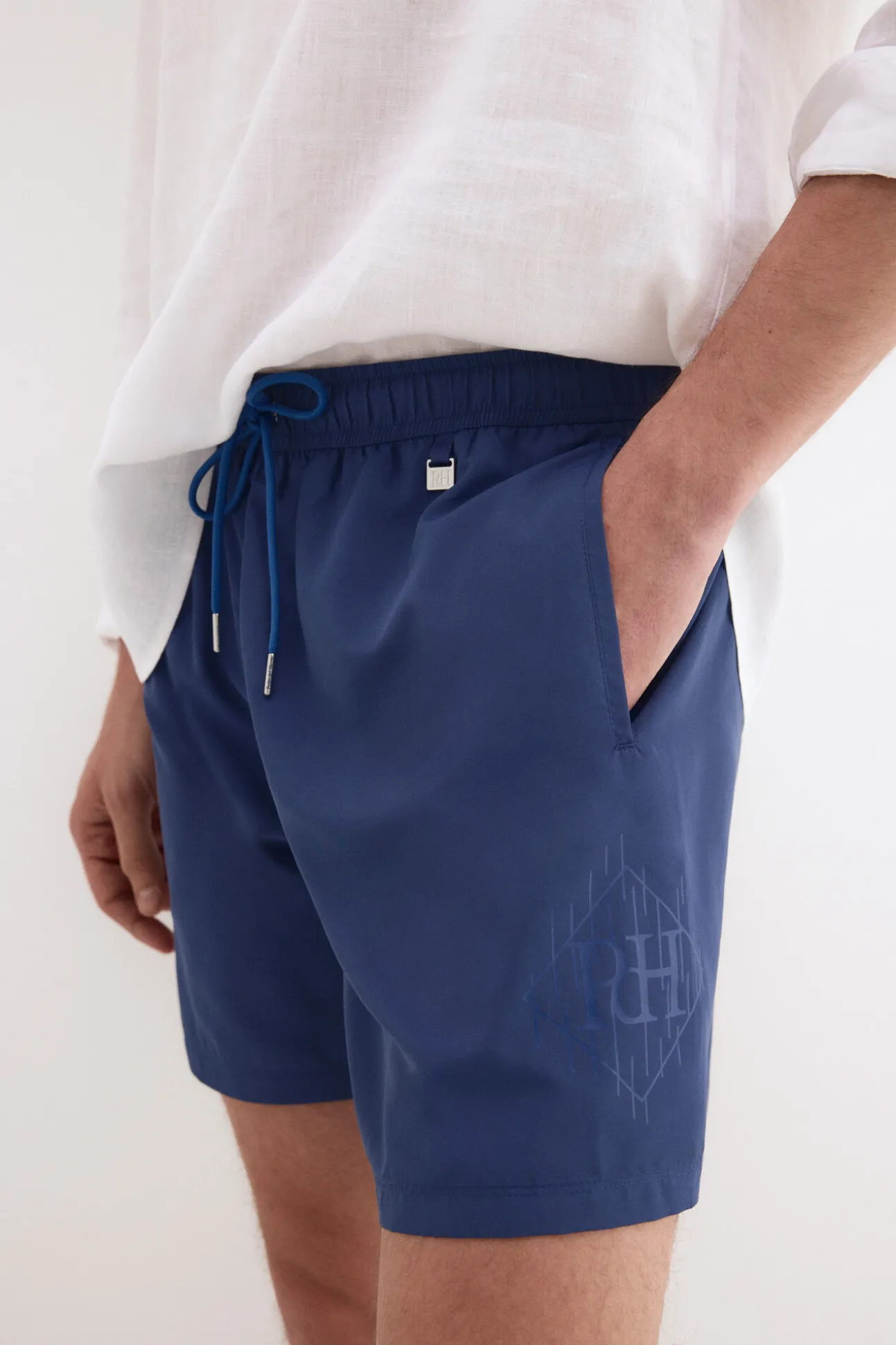 Bañador liso big logo lateral