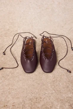 Bailarina piel cordones