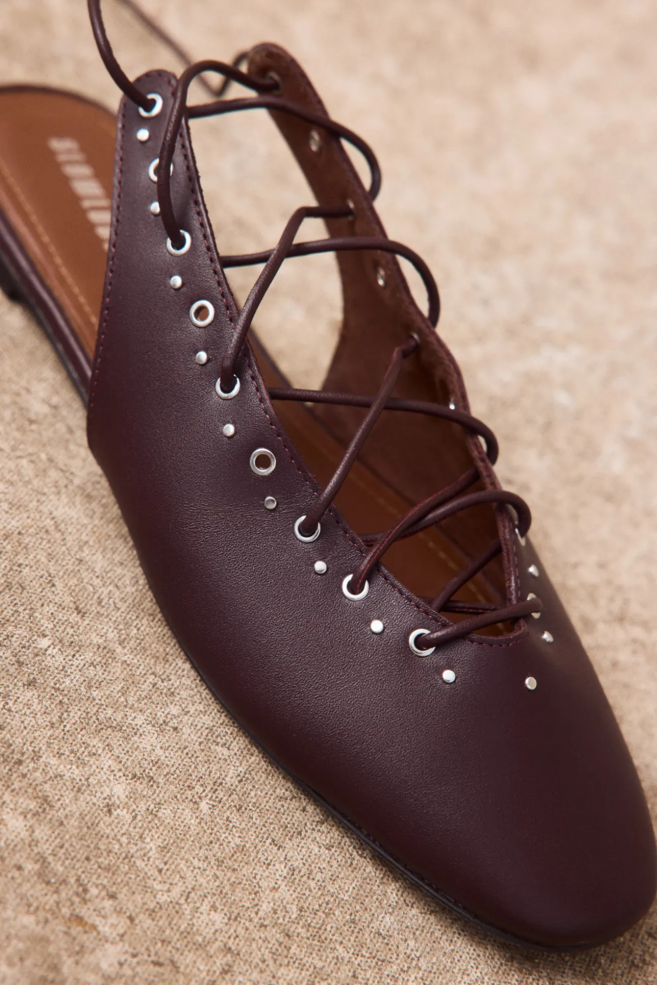 Bailarina piel cordones