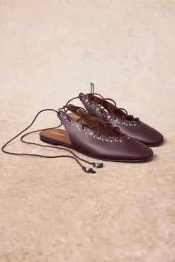Bailarina piel cordones