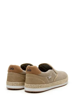 Bamba slip-on fibra yute textil