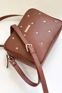 Bandolera Charlotte piel y tachas
