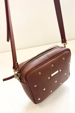Bandolera Charlotte piel y tachas