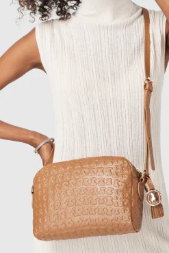 Bandolera de piel marrón Sherton