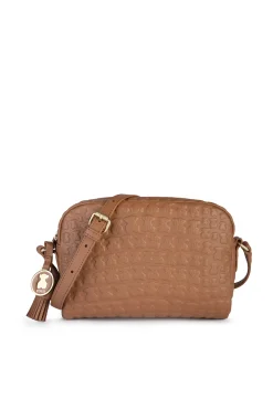 Bandolera de piel marrón Sherton