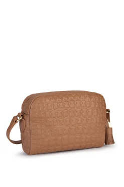Bandolera de piel marrón Sherton