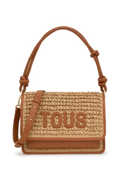 Bandolera mediana camel Audree Rafia