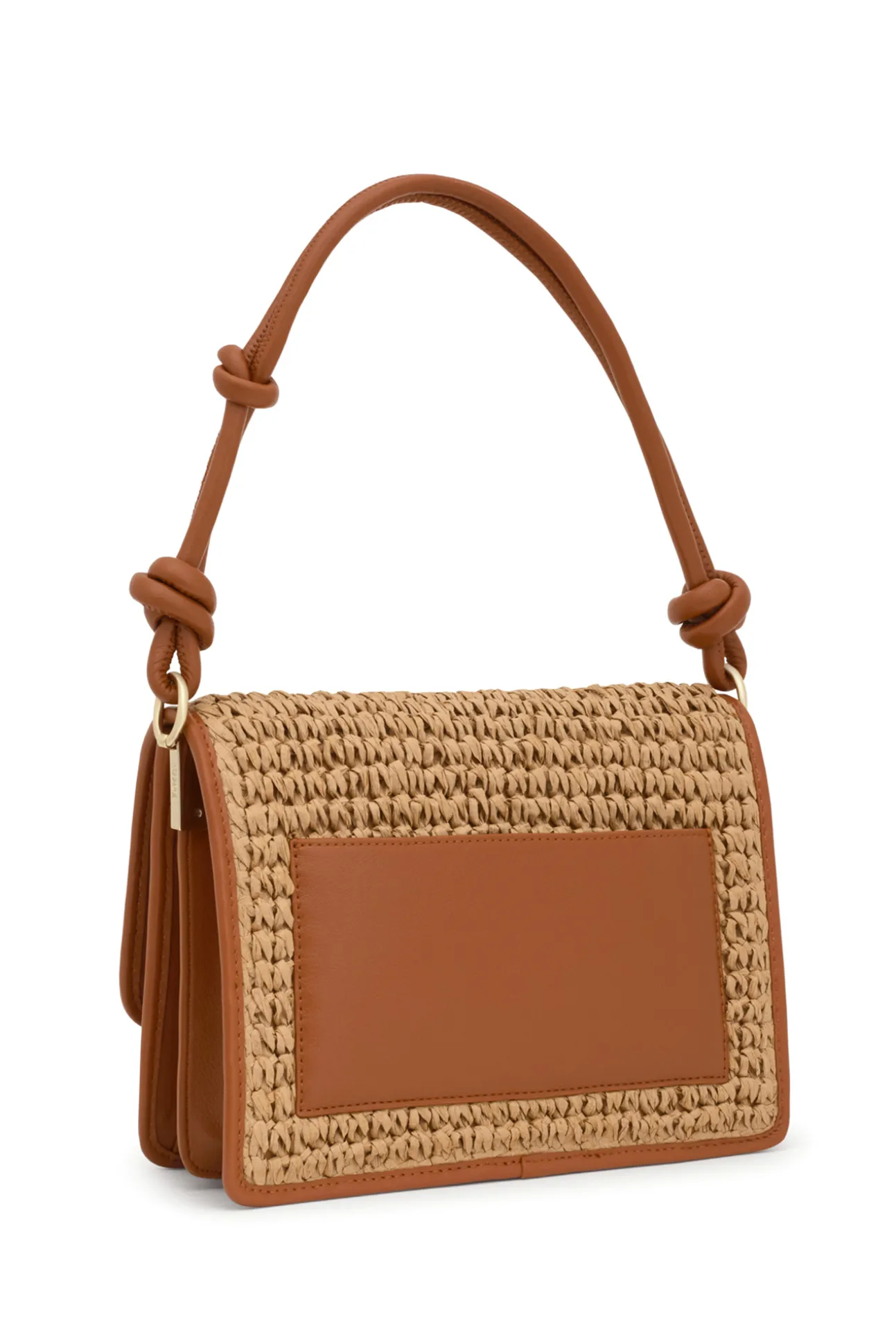 Bandolera mediana camel Audree Rafia