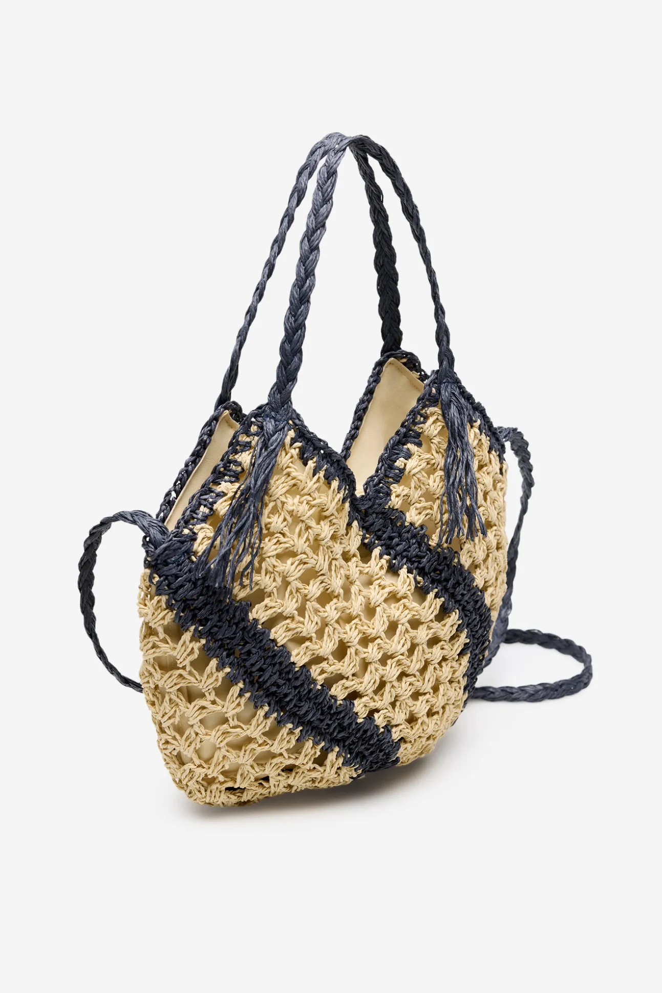 Bandolera rafia trenzada