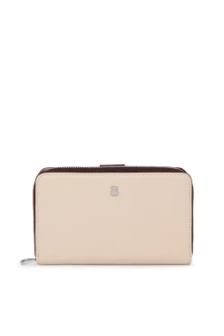 Billetera beige New Dubai Saffiano
