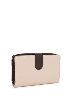 Billetera beige New Dubai Saffiano
