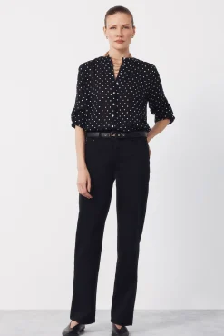 Blusa cuello redondo