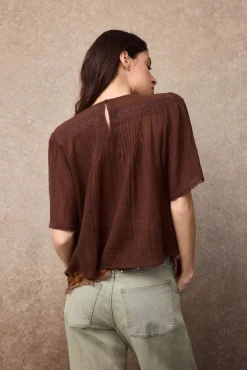 Blusa detalles encaje