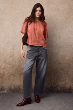 Blusa detalles encaje