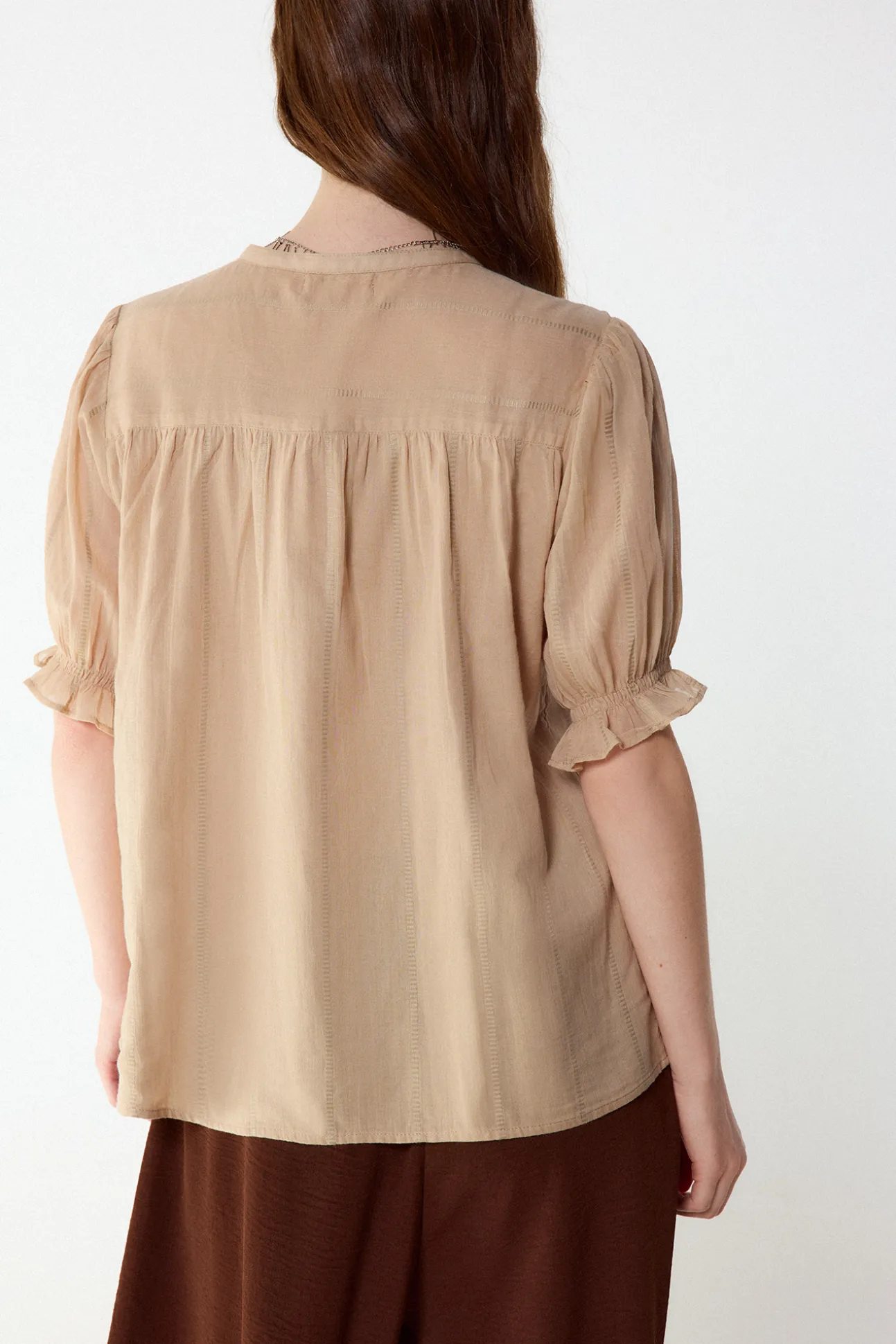 Blusa dobby fluido