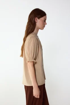 Blusa dobby fluido