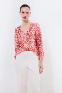 Blusa estampada seda