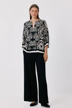 Blusa estampada túnica amplia