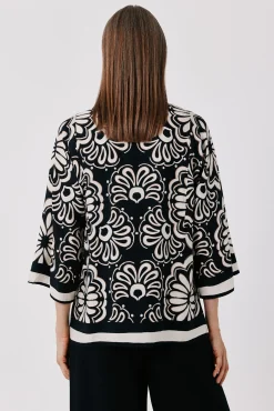 Blusa estampada túnica amplia