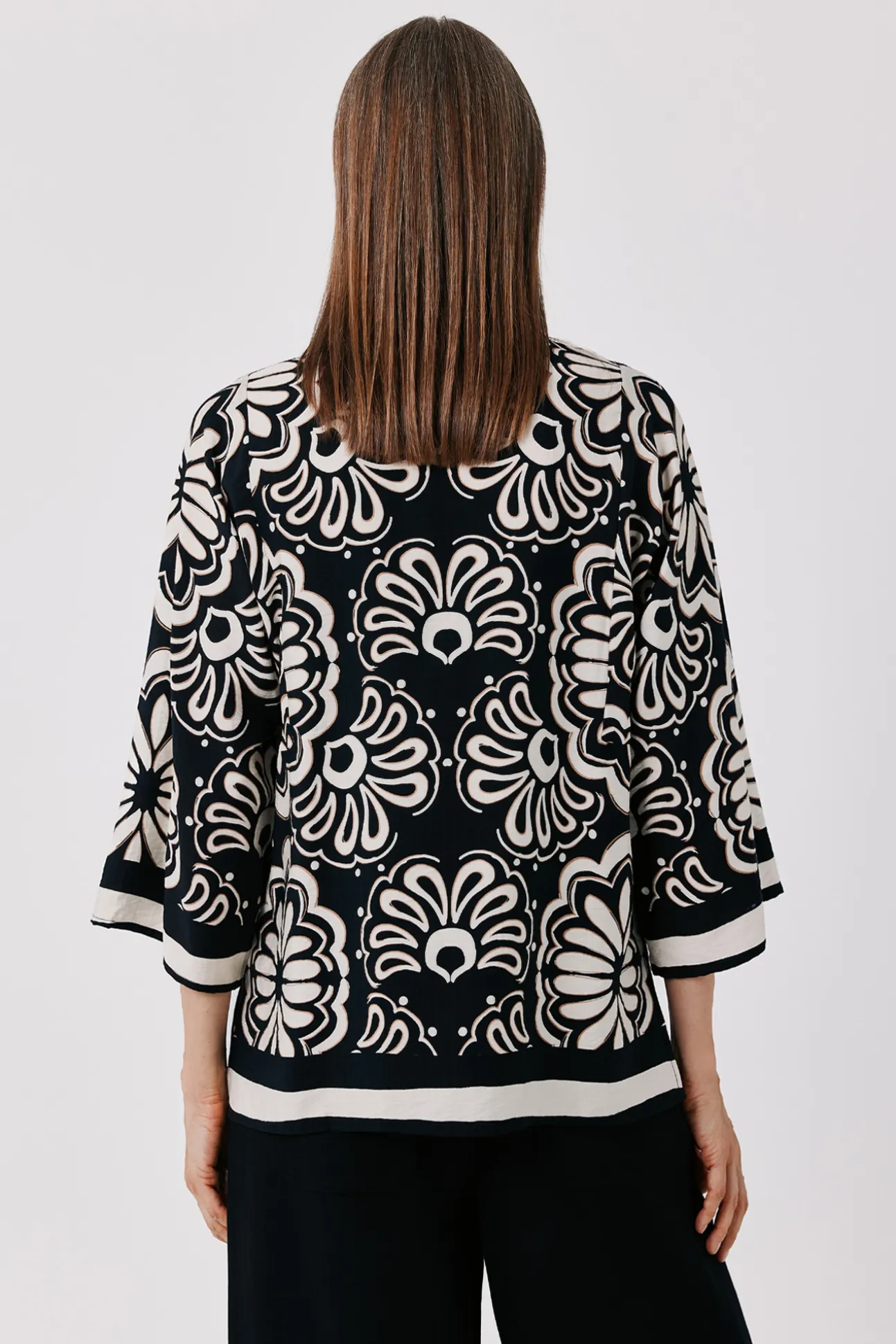 Blusa estampada túnica amplia