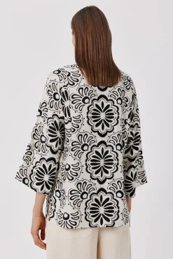 Blusa estampada túnica amplia