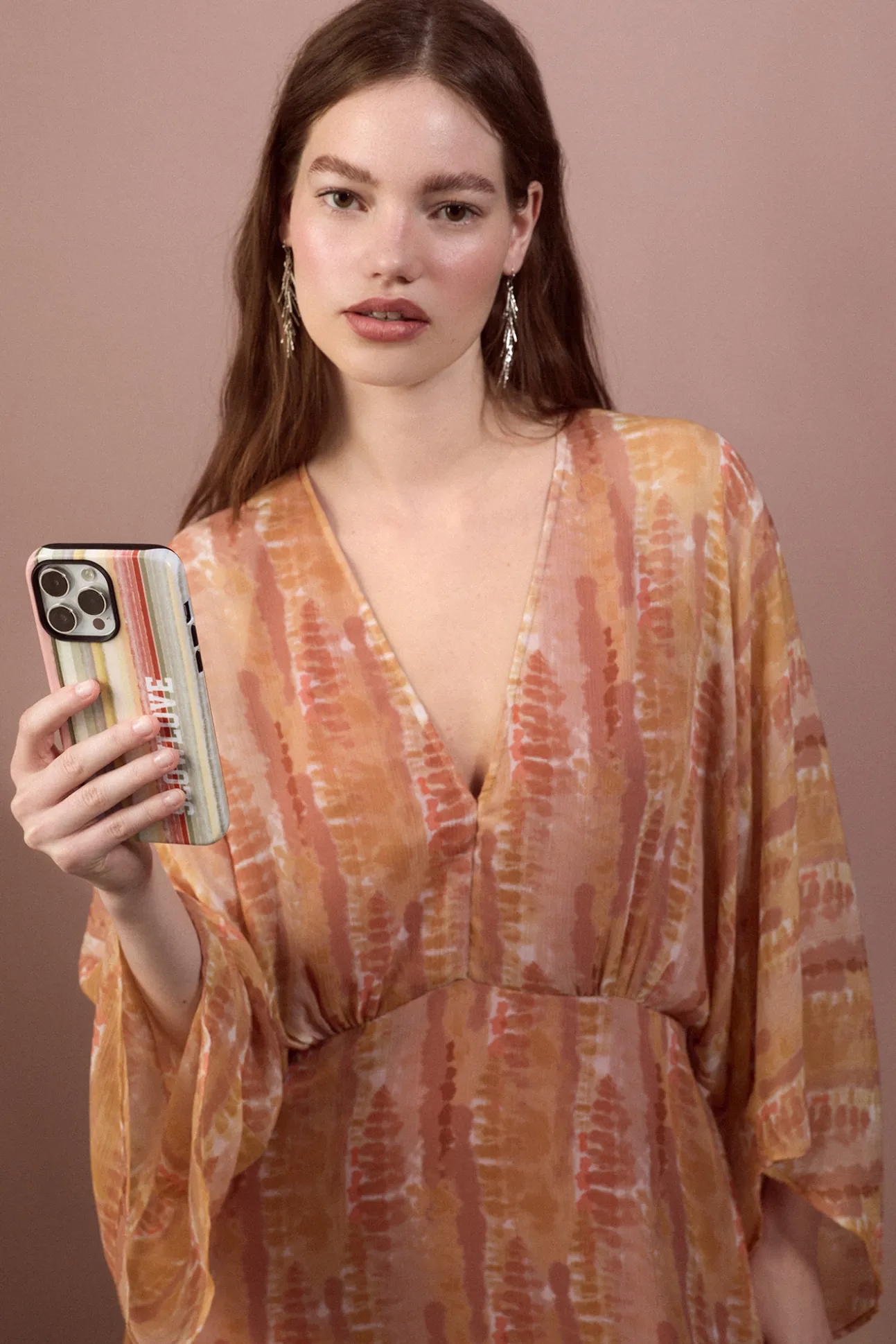 Blusa fluida estampada