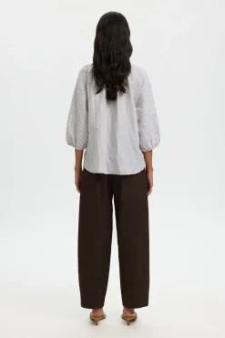 Blusa manga 3/4 lino