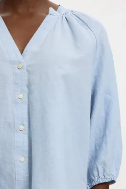 Blusa manga 3/4 lino