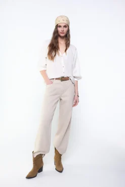 Blusa plisada fluida