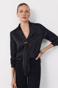 Blusa satinada lazada