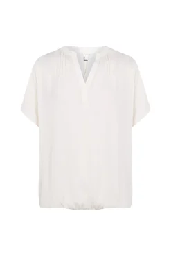 Blusa satinada manga corta