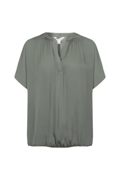 Blusa satinada manga corta