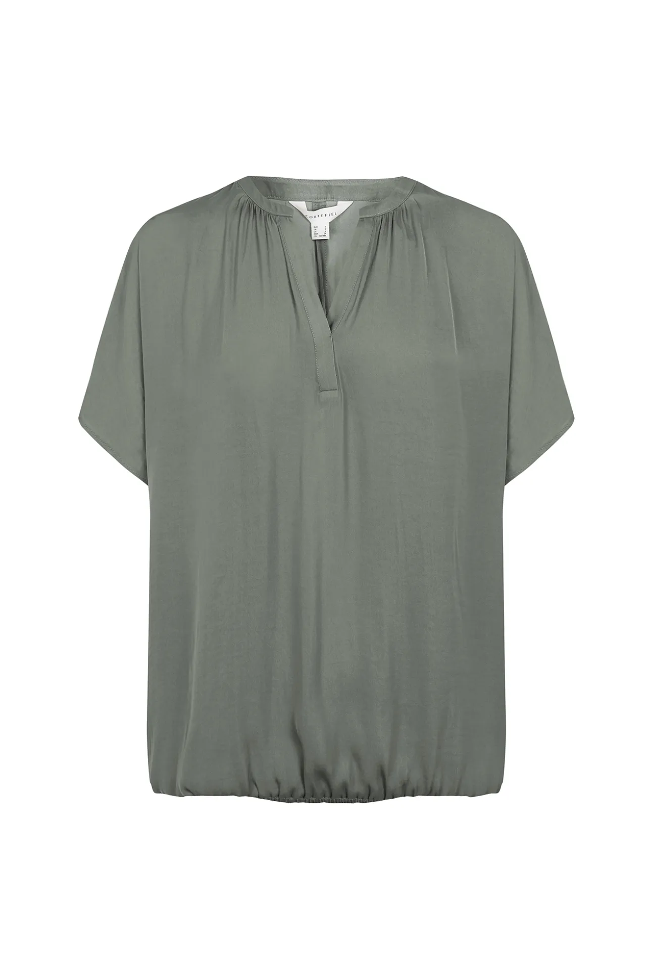 Blusa satinada manga corta
