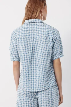 Blusa vichy bordada