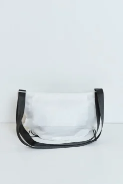 Bolsa bandolera cruzada técnica blanca